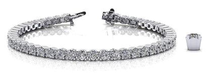 4 Prong In Line Tennis Bracelet