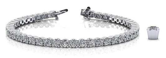4 Prong In Line Tennis Bracelet
