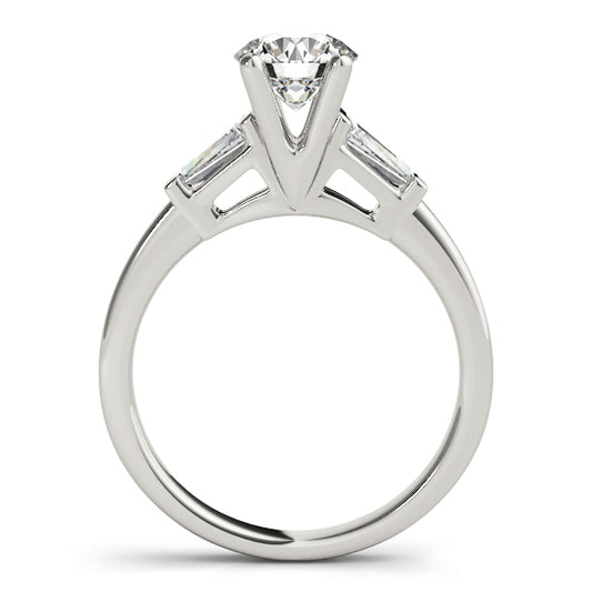 Phebalium Three Stone Engagement Ring - Side