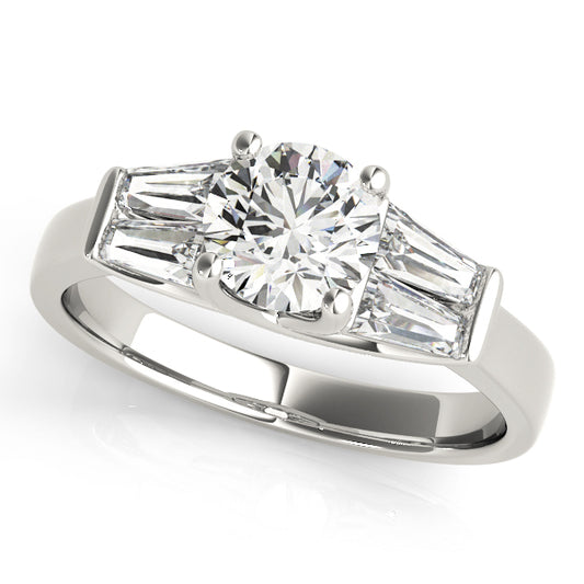 Ranunculus Three Stone Engagement Ring - Front