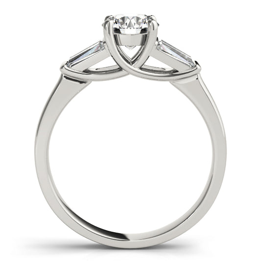 Ranunculus Three Stone Engagement Ring - Side