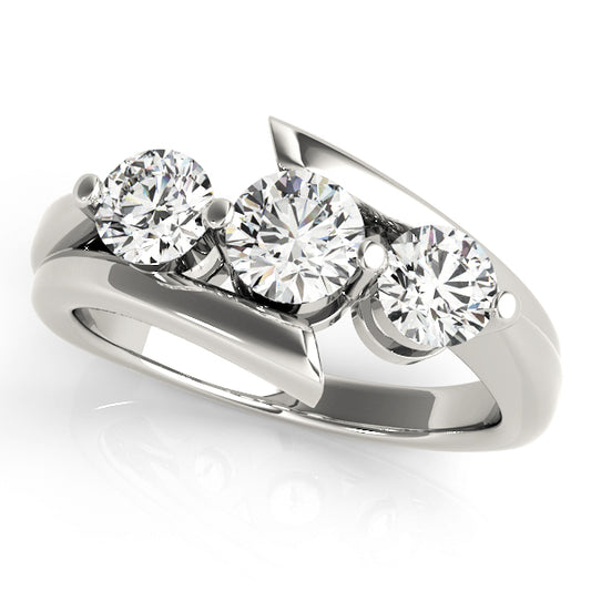 Eremophila Three Stone Engagement Ring - Front