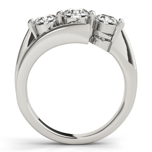 Eremophila Three Stone Engagement Ring - Side