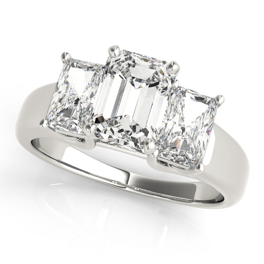 Geijera Three Stone Engagement Ring - Front
