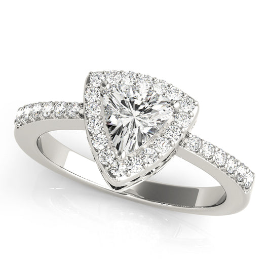 Jacquemontia Halo Engagement Ring - Front