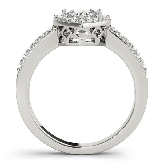 Jacquemontia Halo Engagement Ring - Side