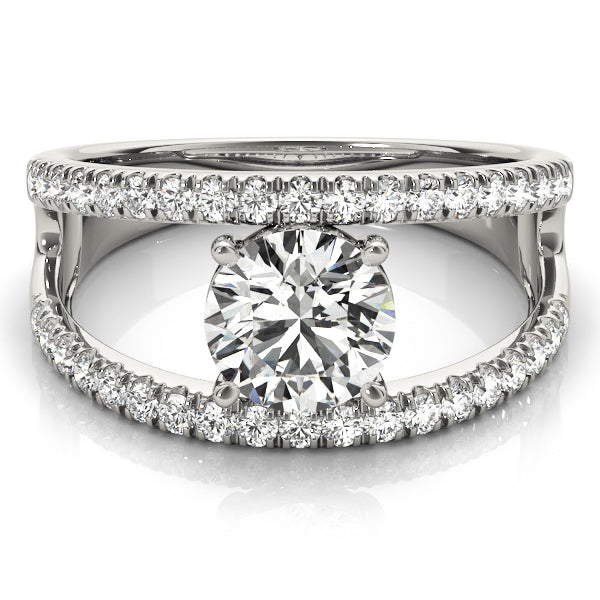 Iridomyrmex Multirow Engagement Ring - On Set