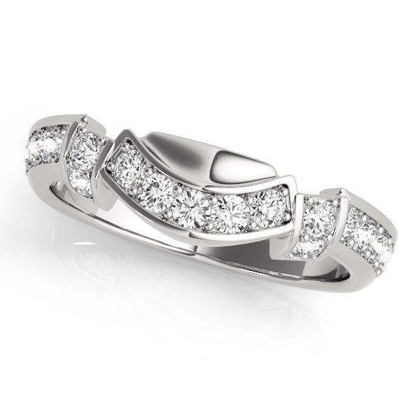 Curved Diamond Wedding Band — 84042-W, product view 3 | Southern Star Diamonds