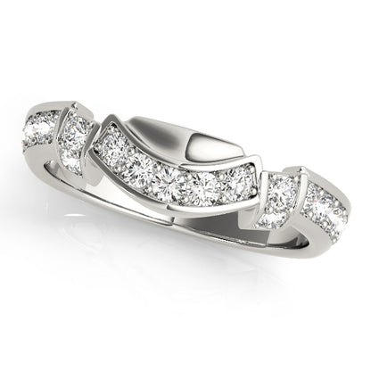 Curved Diamond Wedding Band — 84042-W, product view 3 | Southern Star Diamonds