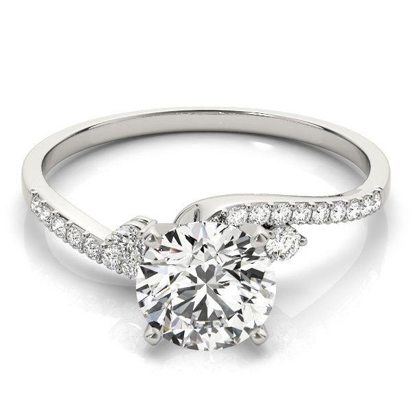Rytidosperma Unique Engagement Ring - On Set