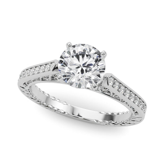 Diplolaena Unique Engagement Ring - Front