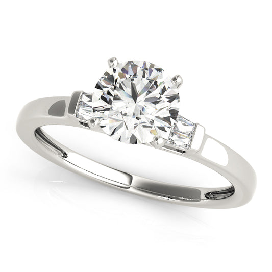 Inga Three Stone Engagement Ring - Front