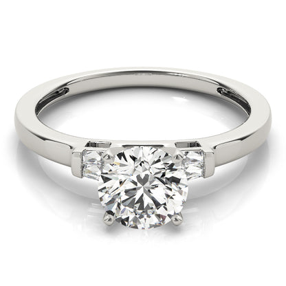 Inga Three Stone Engagement Ring - On Set