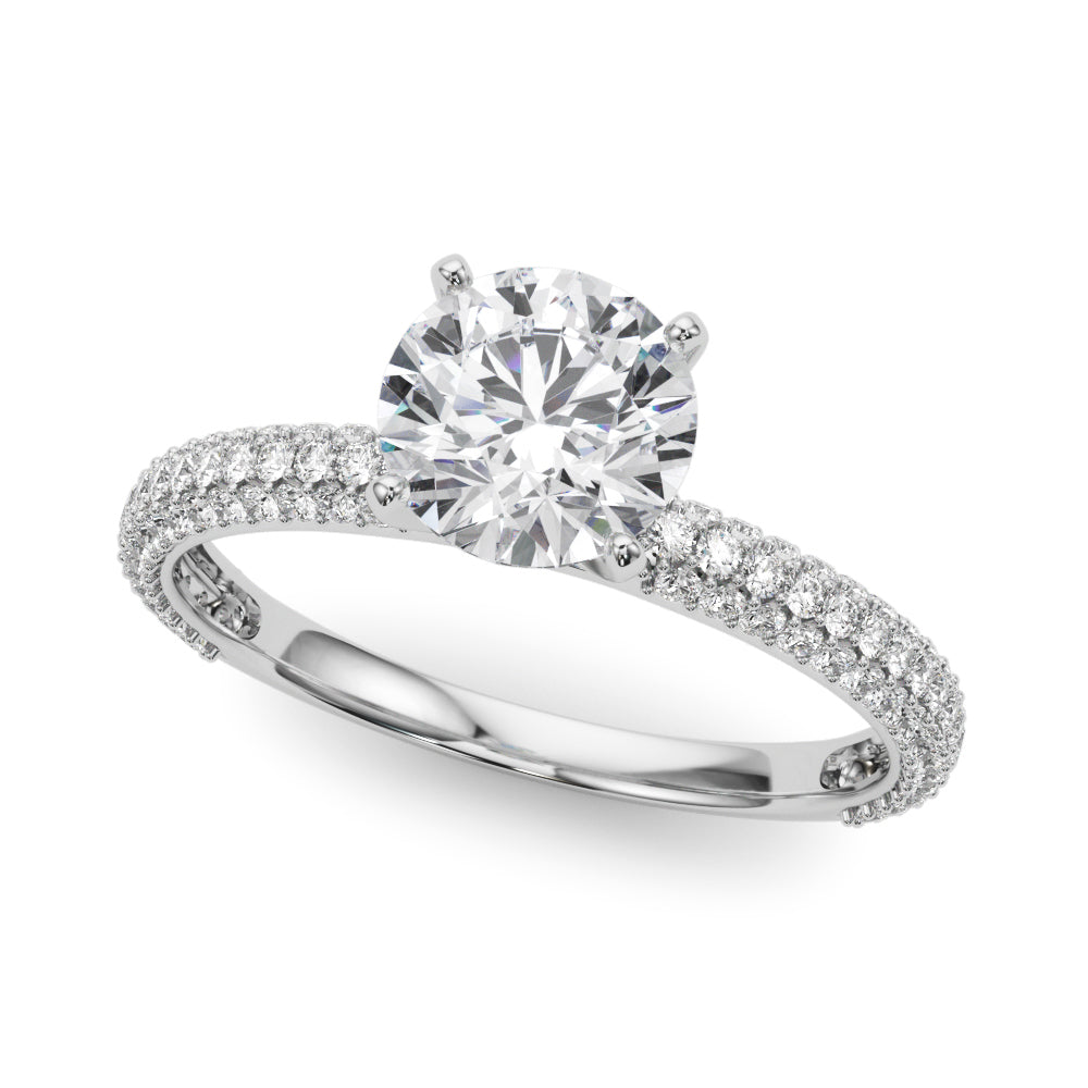 Thryptomene Pave Engagement Ring
