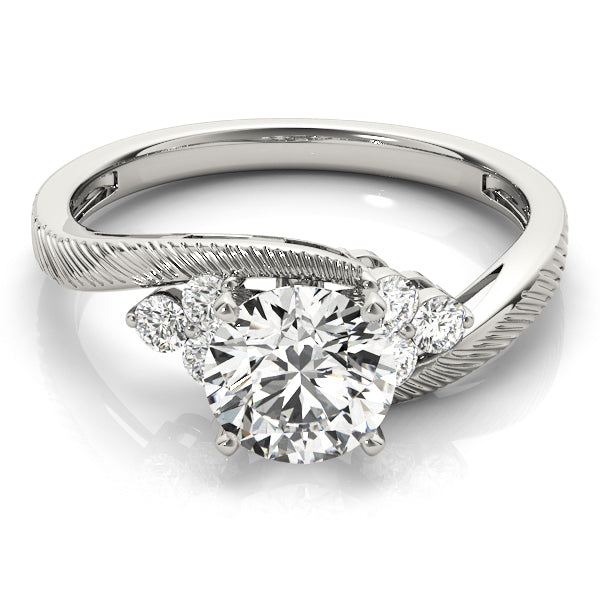 Macadamia Engagement Engagement Ring - On Set