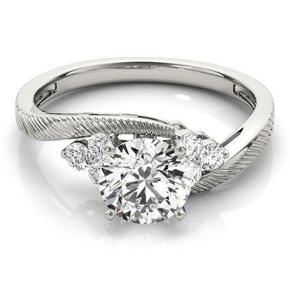 Macadamia Engagement Engagement Ring - On Set