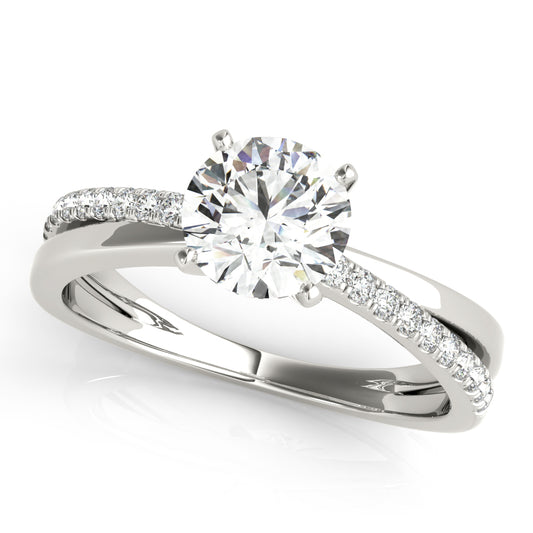 Geitonoplesium Unique Engagement Ring - Front