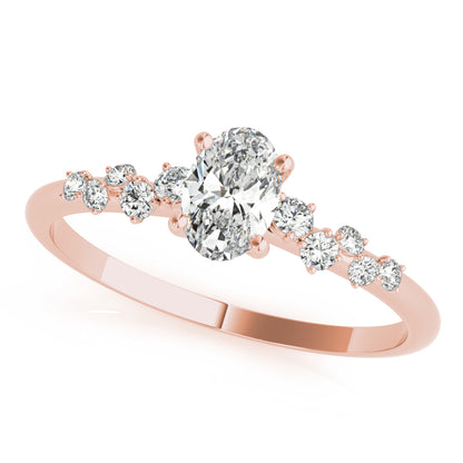 Osteospermum Unique Engagement Ring - Rose Gold