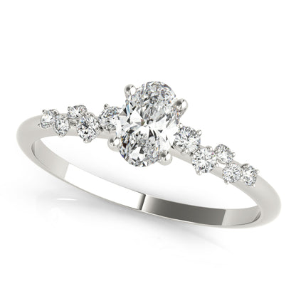Osteospermum Unique Engagement Ring - Front