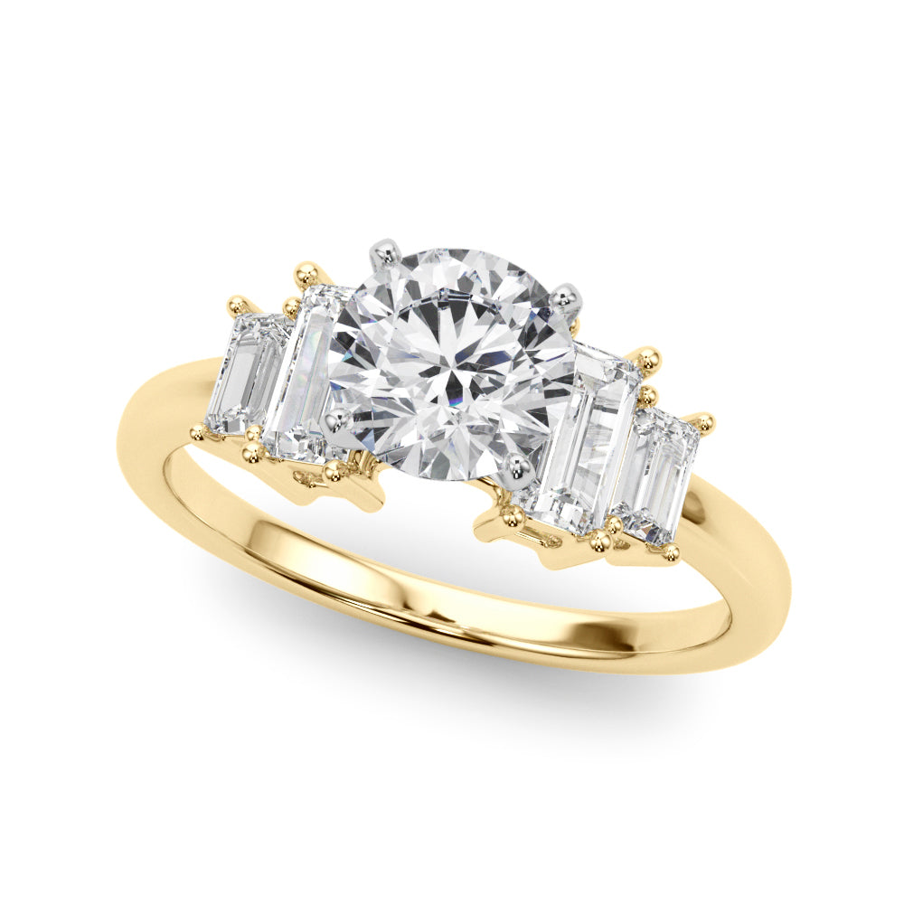 Mq Center & Sb Engagement Ring