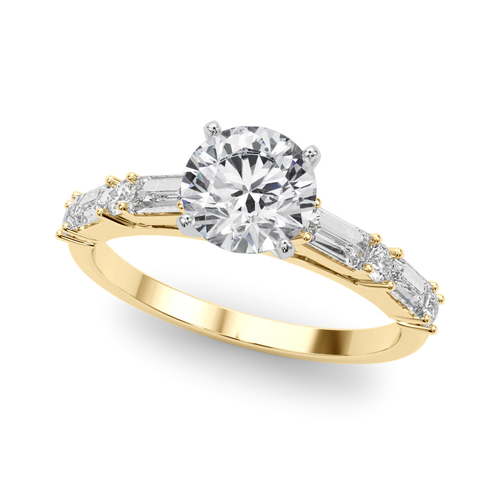 Rd & Sb Engagement Ring