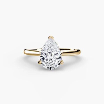 Aurora Solitaire 2.5 CT Pear Custom Ring