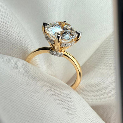 Ready to Ship – Celestia Hidden Halo 3ct Round Cut Lab Grown Diamond Ring