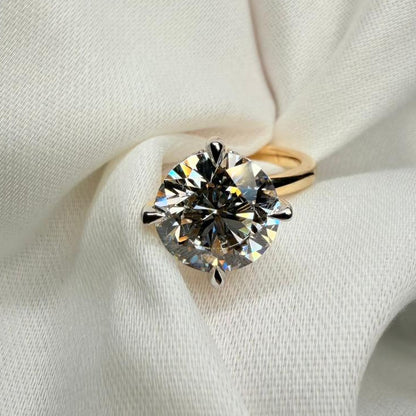 Rady to Ship – Celestia Hidden Halo 3ct Round Cut Lab Grown Diamond Ring