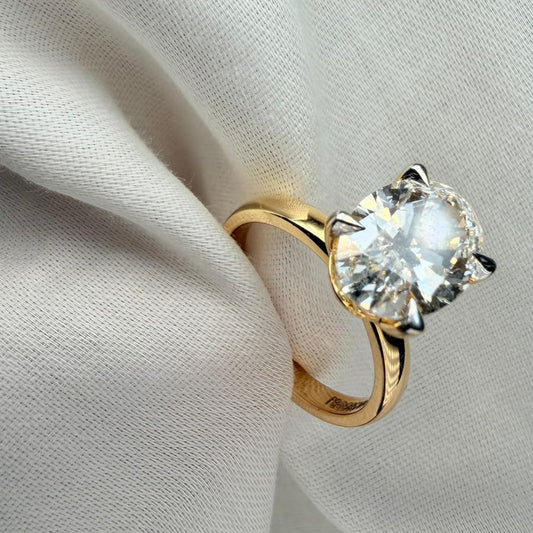 Ready to Ship – Elena 3ct Oval Cut Lab Grown Diamond Ring