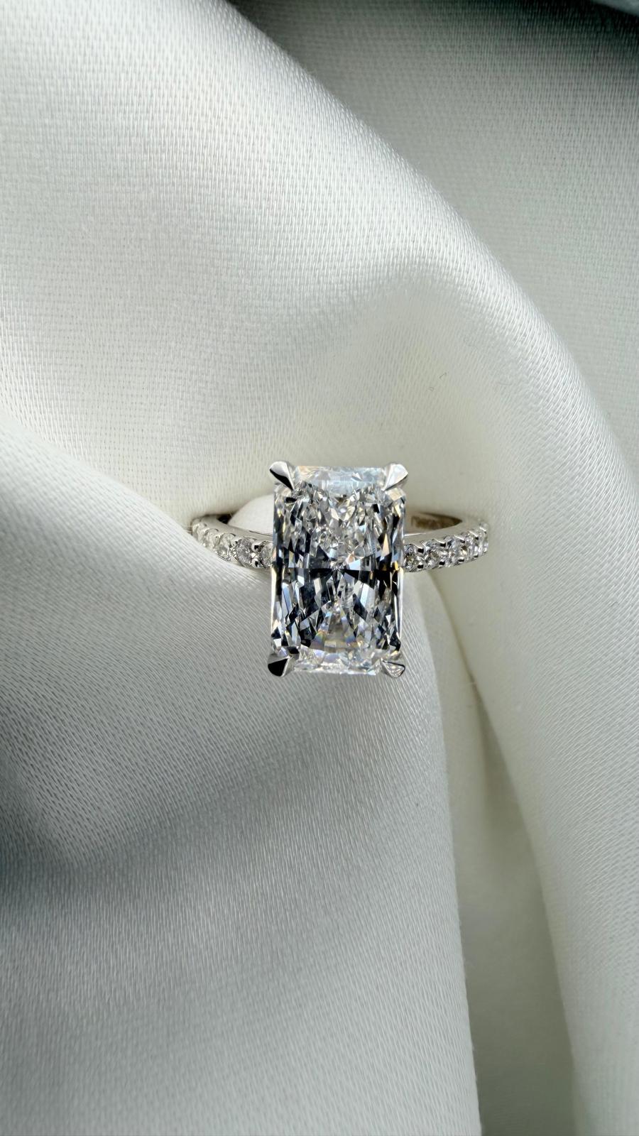 Custom 2 CT D VVS1 Radiant with Hidden Halo