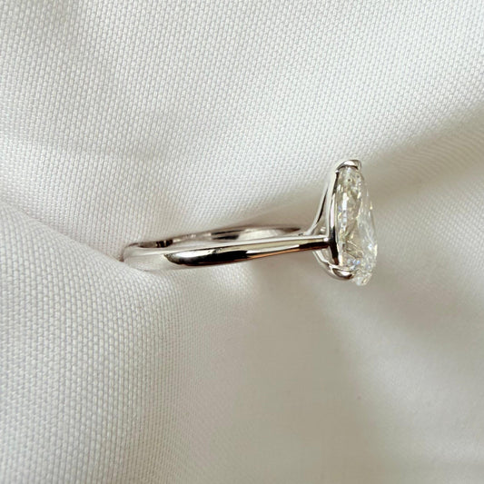 Ready To Ship - Emma 2.5 ct Pear Lab Grown Solitare Ring