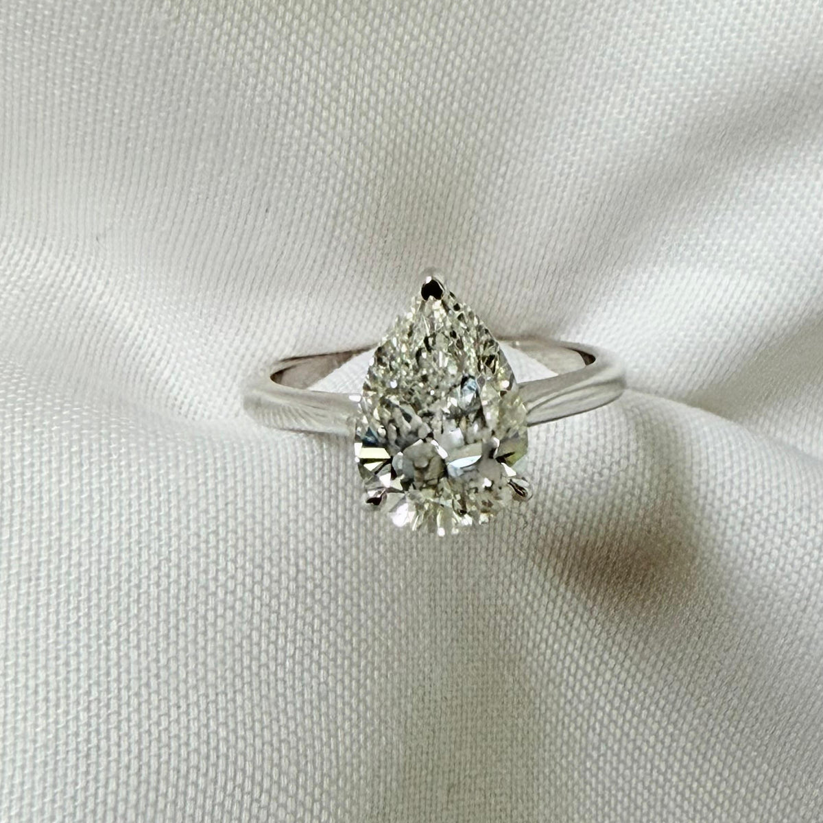 Ready To Ship - Emma 2.5 ct Pear Lab Grown Solitare Ring