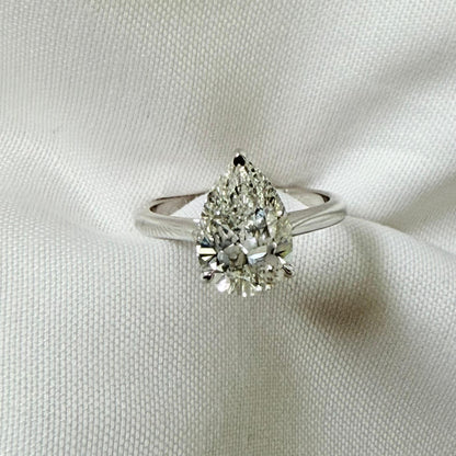 Ready To Ship - Emma 2.5 ct Pear Lab Grown Solitare Ring