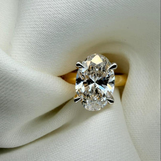 Ready to Ship – Eiana 3ct Oval Cut Lab Grown Diamond Ring