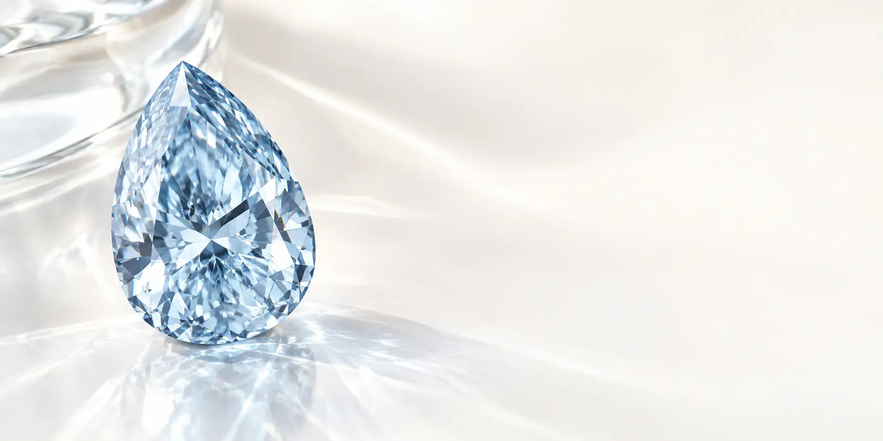 Fancy blue pear cut diamond